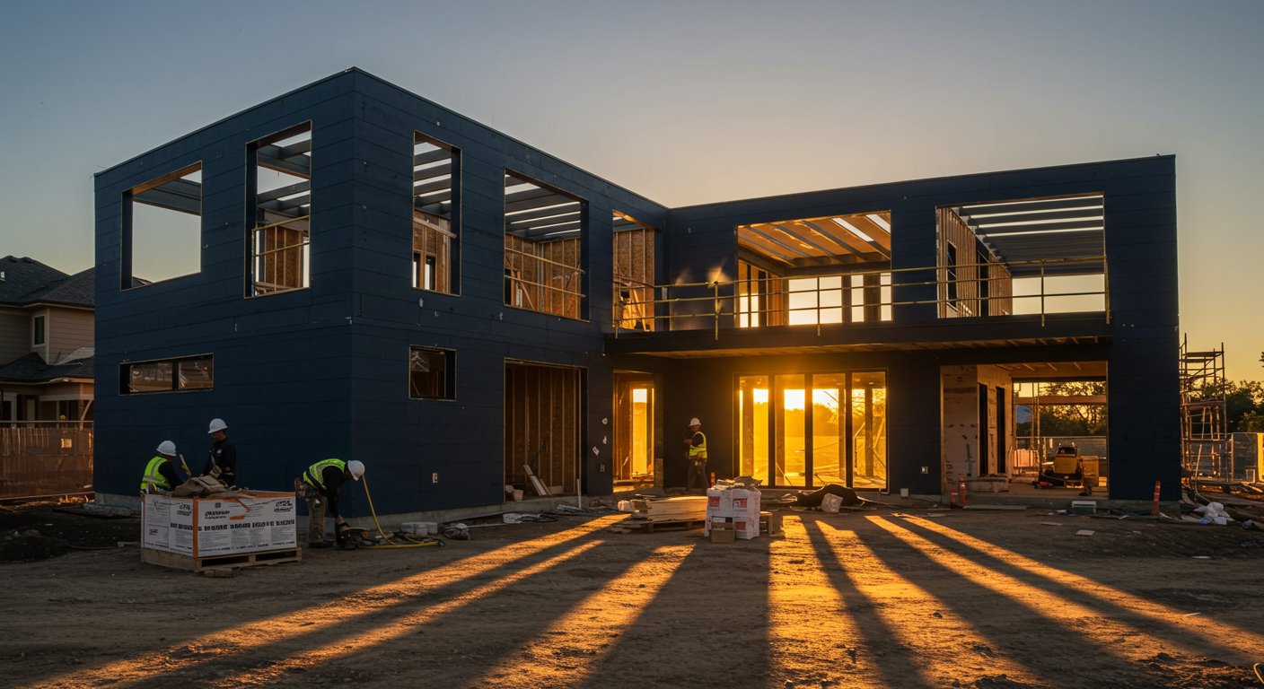 Modern commercial building exterior