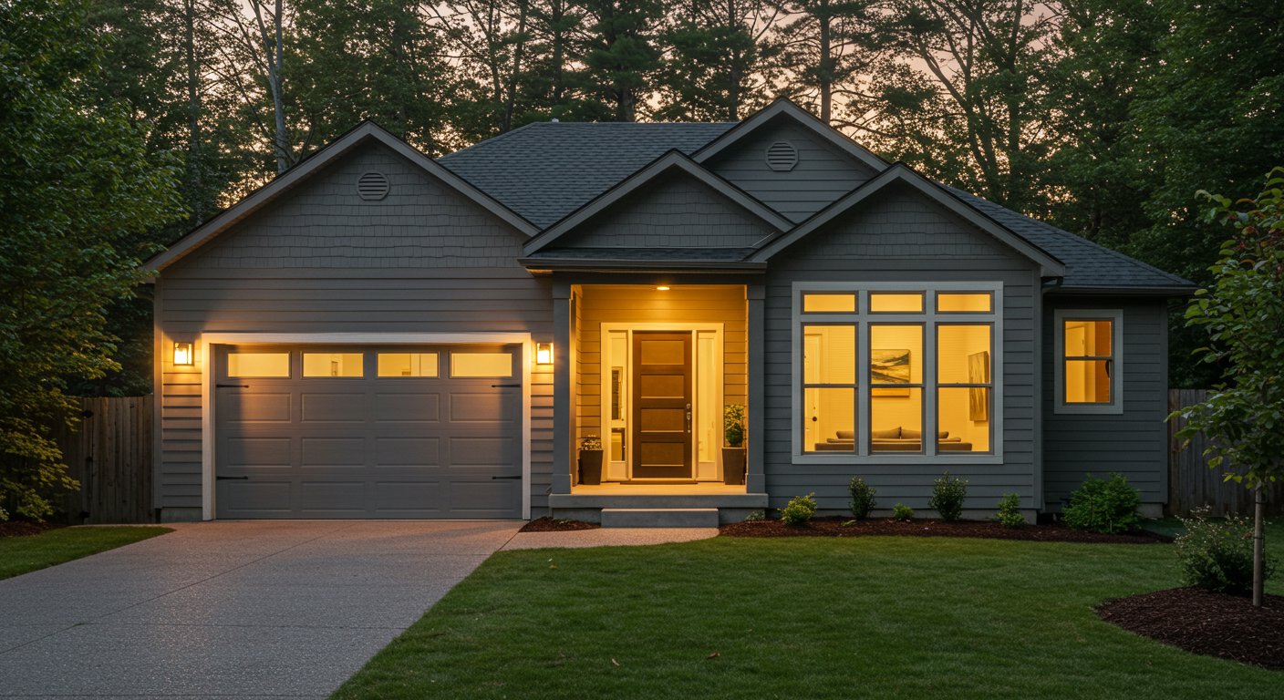 Modern custom home exterior